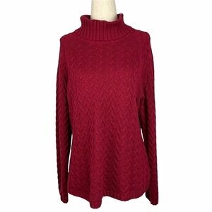Coldwater Creek Cable Knit Turtleneck Sweater
